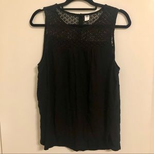 Old Navy Black Lace Detailed Tank Top